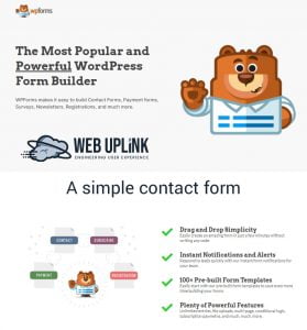 simple contact form wordpress