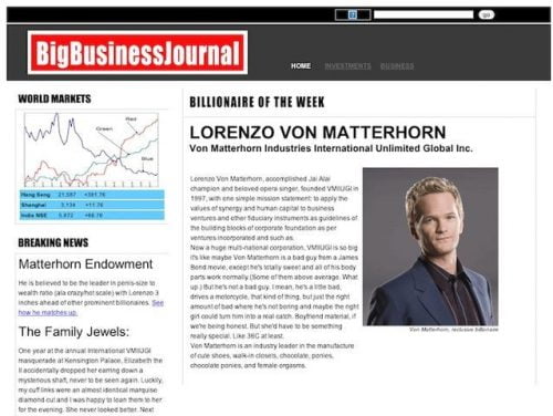 Lorenzo Von Matterhorn billionaire